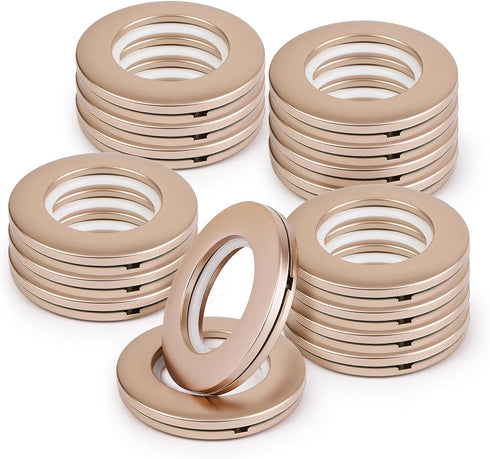 16PCS Espresso Roman Shade Rings 40mm (1-9/16") - Dark Bronze Plastic Grommets, Warm-Tone Low Noise Glide, Reinforced Inner Rim...