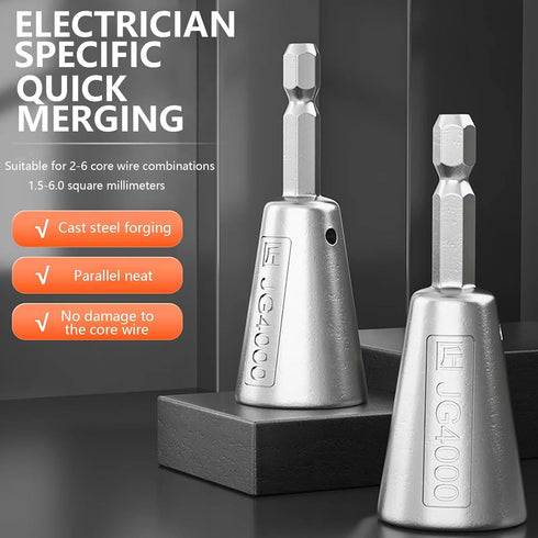 Wire Twister Tool for Drill, 2 Pcs Drill Wire Twister, Wire Twister Electrician Driver Wire Bending, 6 MM Hex Shank Cable Wire Stripper, for Power...