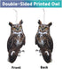 Bird Scarer, 2Pack Fake Owl Hanging Owl to Keep Birds Away Reflective Hanging Bird Decoration to Keep Birds Away from Garden Patio Windows...