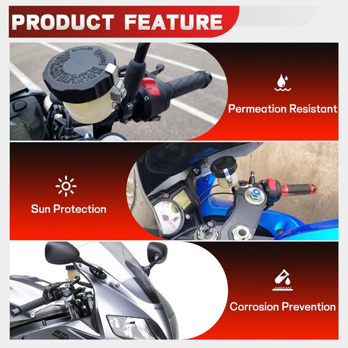 Motorcycle Front Brake Master Cylinder Brake Pump Tank Oil Cup Fluid Bottle Reservoir w/Bracket Aftermarket Part Compatible with for Suzuki GSXR 6...