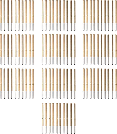 Spring Contact Probe, 100PCS Round Pogo Pins Stainless Steel Wire Mini Size with Brass Plunger for Circuit Soldering Projects...