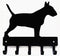 Bull Terrier Key Holder for Wall - Small 6 inch Wide with 5 Hooks - Made in USA...