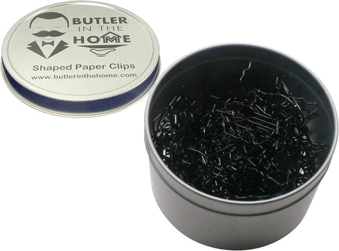 100 Count Scottish Terrier/Schnauzer Shaped Paper Clips Great for Paper Clip Collectors or Office Gift - Comes in Round Tin with Lid and Gift Box ...