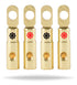 InstallGear 8 AWG Gauge Gold Ring Set Screw Battery Ring Terminals (4 Pack) | Terminal Connectors for Battery Cable Ends | Copper Wire Lugs...