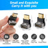 8K HDMI 2.1 Adapter 90 Degree and 270 Degree Gold Plated Adapter 2 Pack, Right Angle HDMI Male to Female Connector Converter HDMI L Shape Extender...