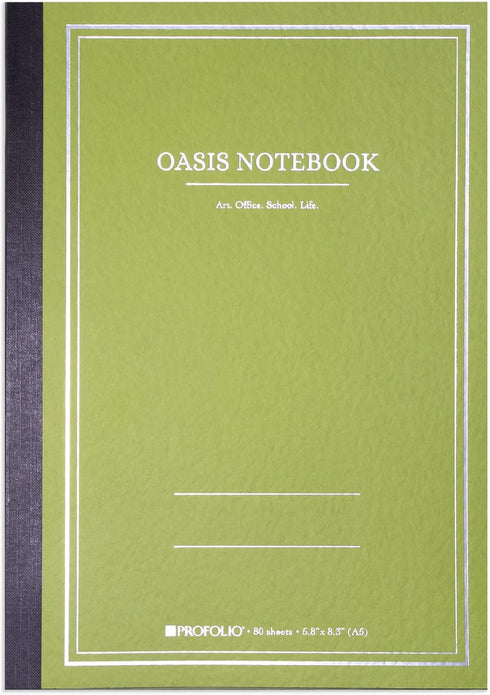 Itoya ProFolio Oasis Notebook - A5 Avocado Notebook Journal - Lined and Dotted Journal Notebook for Work - Artists and Writers Art Journal - Blank...