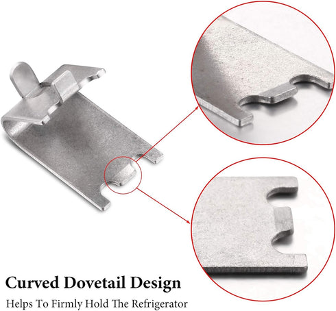 920158 Refrigerator Shelf Clips Freezer Shelf Clip Cooler Shelf Support Commercial Shelf Clip for Fridge(8 Pieces)