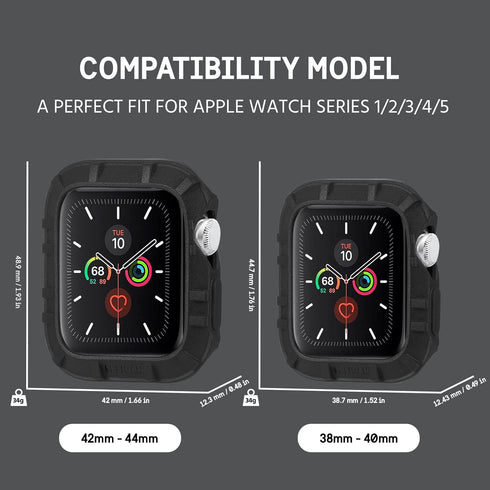 Pelican - Protector Series - Bumper for 38-40mm Apple Watch Series 1/2/3/4/5 - Black...