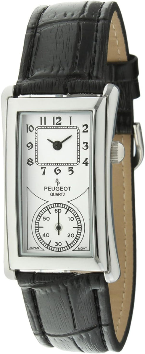 Peugeot Vintage Contoured Doctors Style Watch with Leather Band...