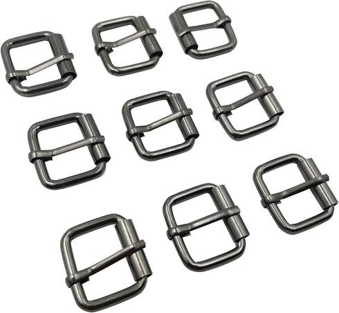 20Pcs Sliver Metal Roller Buckle Ring ZQMALL for Hardware Belt Bags Ring Hand DIY Accessories - (Black 20mm) Q340...