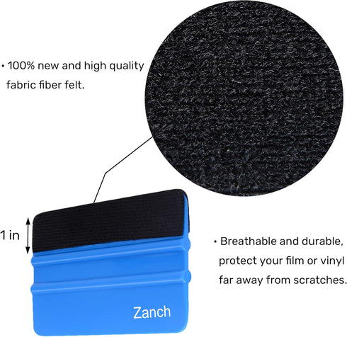 Zanch 2pcs Vinyl Wrap Tools, 4-Inch Mini Squeegee for Vinyl, Versatile for Craft Sign Making, DIY Projects, and Window Tint —Blue...