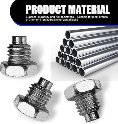 3 PCS 3 Ton 4 Ton Car Horizontal Jack Pressure Rod Fixed Screw, Waterproof Durable Metal Vehicle Jack Handle Bolt, Universal Automotive Repair Scr...