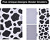 Cute Decorative Mini 3 Ring Binder for 5.5" x 8.5" Paper with 5-Tab Dividers, and File Folder Labels. 1 Inch Cow Print Mini Binder for Cute School...