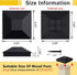 4x4 Post Caps Black(Actual 3.5" x 3.5"), 8 Pack Fence Post Caps with 16 Screws and Easy Installation, Sturdy Waterproof Plastic Deck Post Caps wit...