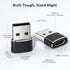 Basesailor USB to USB C Adapter 2Pack,Type C Female to A Male Power Adapter for iPhone 17 16 15 14 13 Mini Pro Max,CarPlay,Airpods,iPad Air 4 5,Sa...
