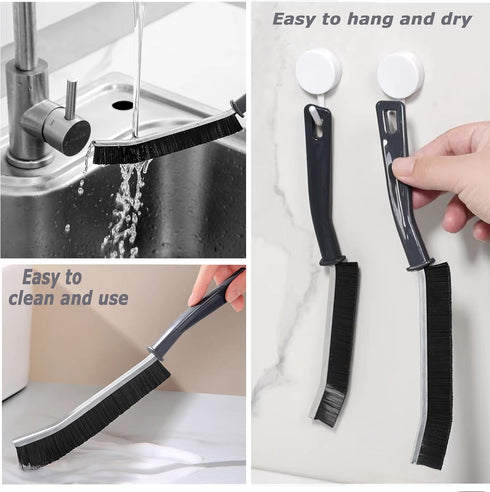 5PCS Hard Bristle Crevice Cleaning Brush, Crevice Cleaning Tool, Multifunctional Gap Cleaning Brush, Grout Lines Cleaning Brush, Thin Cleaning Bru...