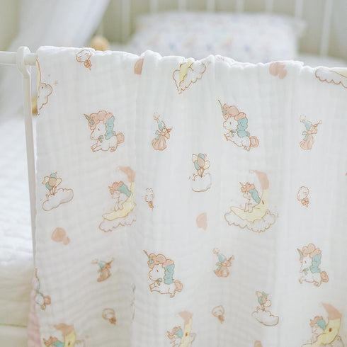 Jay & Ava Baby Muslin Blanket 42” x 42”, Soft Toddler Cotton Baby Blankets for Boy, 4 Layers Bed Muslin Throw for Baby Crib, Large Baby Receiving ...