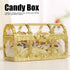Fdit 12pcs Square Treasure Chest Shape Wedding Candy Box Chocolates Container Jar Decoration Gift for Children's Day Wedding Party (Gold)...