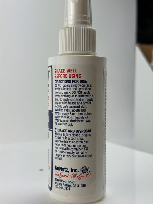No Natz Botanical Bug Repellent, Effective for Gnat, Mosquito, and Biting Flies, Hand-Crafted and DEET-Free, Non-Greasy Formula, 2 Ounce Spray Bot...