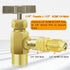 Boltigen R1234YF Refrigerant Tank Adapters, R12 to R1234YF Adapter Connector, 1/2 LH to 1/4 Flare R1234YF Vacuum Pump Adapter Fittings with Valve ...