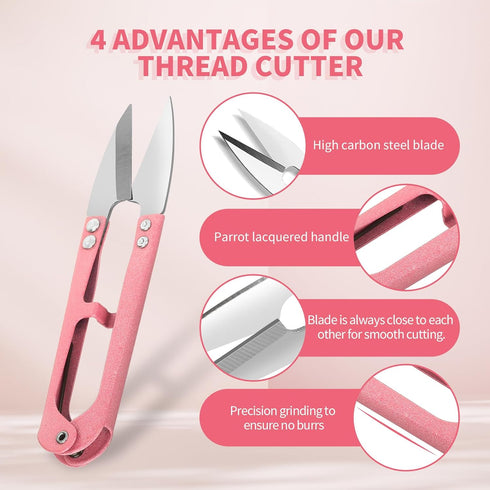 3PCS Thread Snips, High-Carbon Steel Thread Cutter, 4.25inch Yarn Scissors for Sewing, Quilting, Knitting, DIY, Jewelry Making...