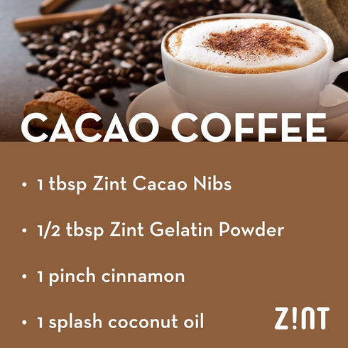 Zint Organic Cacao Nibs (8 oz): Fair Trade, Paleo-Certified, Organic, Non GMO, Anti Aging Antioxidant Superfood, Gluten Free Cocoa Cacao Beans...