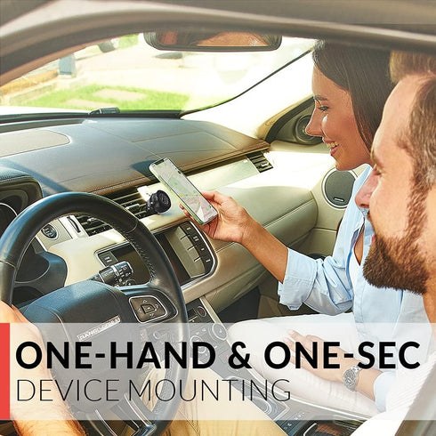 New 2025 Magnetic Air Vent Phone Mount for Car - for Any Smartphone (iPhone, Android Cell Phone, GPS) | Stylish All-Metal One-Hand & One-Sec Phone...
