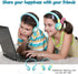 SIMOLIO Durable Kids Headphone with Microphone, Safe 75dB,85dB,94dB Volume Limit, Audio Share Function Child Headphone with 3.5mm Plug for Girls/B...