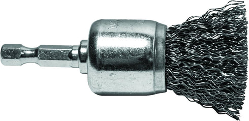 Century Drill & Tool 76201 Coarse Crimped End Wire Brush, 1", metal...