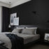 Mecpar Solid Black Wallpaper 15.7" x 118" Black Peel and Stick Wallpaper Matte Textured Black Contact Paper Vinyl Self-Adhesive Removable Thick Wa...