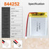 3.7V 1800mAh 844252 Lipo battery Rechargeable Lithium Polymer ion Battery Pack with JST Connector...