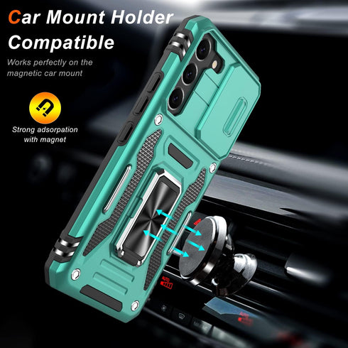 LUMARKE for Galaxy S23 FE Case with Camera Cover,Galaxy S23 FE Cover with Screen Protector Pass 16ft Drop Test Military Grade Protective Phone Cas...
