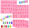 5 Pieces Small Letters Molds and Numbers Silicone Molds?0-9 Numbers, Uppercase and Lowercase Alphabet Baking Molds for Candy, Chocolate Covered St...