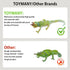 Toymany 12PCS Reptile Animal Figurine Toys Set, Cold Blooded Amphibians Desert Animal Figures with Komodo Dragon Lizard Snake Chameleon Rainforest...