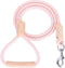 Mile High Life | Premium Leather Dog Leash | Strong Rope Leash | Leather Handle | Zinc Alloy Strong Clasp | Small Medium Large Dogs | 4/5/6 Feet(P...