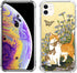 Cute Cat Lover with Butterfly Case Compatible with iPhone 11, Cute Cat Blue Daisies Pattern Case for Girls Boys Women Men, Unique Trendy TPU Bumpe...