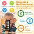 Bilingual Toy Phone Baby Phone with Sounds and Light, English/Spanish, Fun Early Learning Kids Smart Phone Baby Toys for 6-12 Months, Gift for 1 Y...