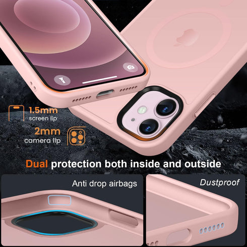 Upgraded Magnetic for iPhone 12 Case/iPhone 12 Pro Case, Compatible with Magsafe, Mil-Grade Protection, Yellowing Resistant, Anti-Scratch, Phone C...