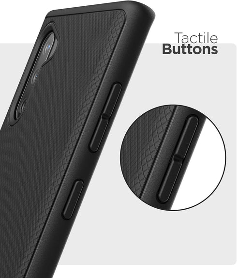 ENCASED Galaxy Note 10 Case (Thin Armor) Slim Flexible Grip Phone Cover (Samsung Note 10) Black (Note 10)...