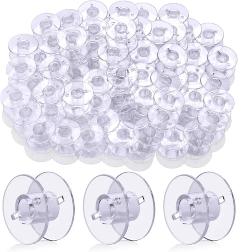 100 pcs Bobbins for Sewing Machine- Eoehro, Sa156 Bobbin, 15j bobbins, Bobbins Class 15, Sewing Machine Bobbins,Sewing Accessories, Plastic Bobbin...