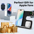 3-in-1 Wireless Charger for Apple Fanboys: Aluminum Alloy Charging Station for iPhone Apple Watch and Airpods - Detachable Travel Charger for Mult...