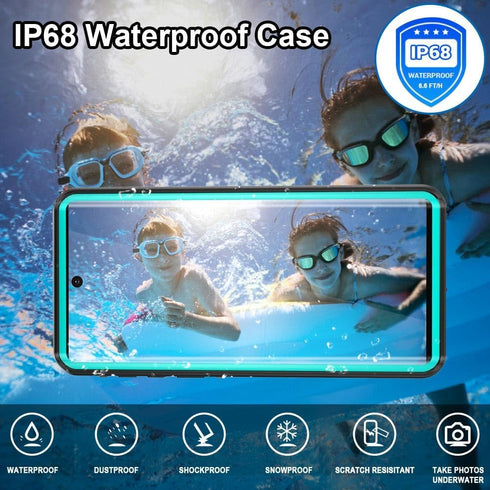 Note 10 Plus Waterproof Case for Samsung Galaxy Note 10 Plus Waterproof Case, Built in Screen Protector Case for Samsung Note 10 Plus 5G, IP68 Wat...