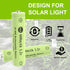 Porvoo AAA Ni-MH 600mAh 1.2V Rechargeable Batteries, AAA Solar Batteries for Outdoor Solar Lights, Garden Lights, String Lights (12 Pack AAA)...