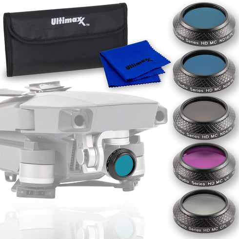 Ultimaxx 7 Piece Drone Camera Filter Bundle Kit for DJI Phantom 4, Phantom 4 w/Filters, Lens Hood, Gimbal Stabilizer, Carry Case...
