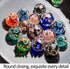 8mm 200pcs Glow in The Dack Glass Beads with Holes for Jewelry Making Bracelets Earrings Necklace Bulk Lampwork Solar Unique DIY Crafts Gold Space...