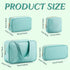 Hillban 4 Pieces Travel Nylon Makeup Bag Set Preppy Cosmetic Bag Nylon Cosmetic Zipper Pouches Travel Toiletry Bag for Women Girls for Toiletries ...