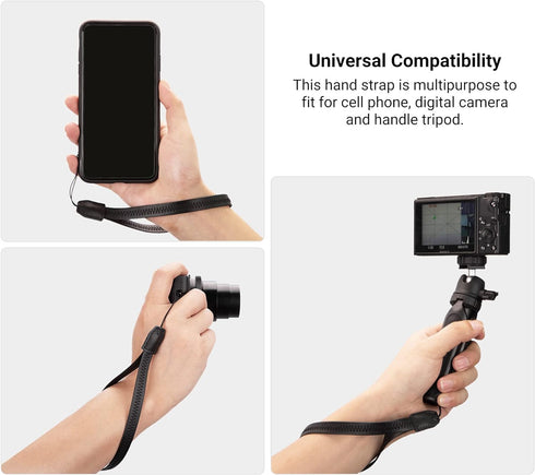 2 Pack Durable PU Leather Short Lightweight Hand Wrist Strap Lanyard String for Canon V10 G7X Mark III G5X Mark II Sony ZV-1 II RX100VII Ricoh GRI...