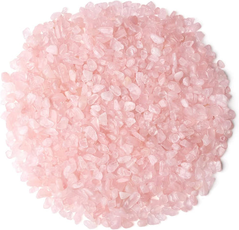 DUQGUHO Rose Quartz Crystals Chip Bulk Pink Rocks for Plants Succulent Flowerpot Vase Filler Decorative Rocks Terrarium Supplies Little Fish Tank ...