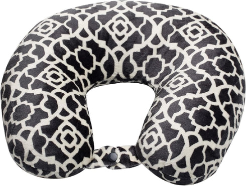 Adult Cozy Soft Microfiber Neck Pillow for Travel – Compact, Machine Washable - Perfect for Airplane, Car, or Home Use - Filled and Finished in th...