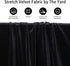 Stretch Velvet Fabric by The Yard Soft for Sewing Clothes, Apparel, Costume, Upholstery, Crafting Projects(Black,1 Yard)...